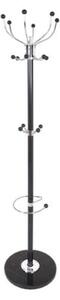 Ibiza Metal Coat Stand With Umbrella Holder In Chrome And White