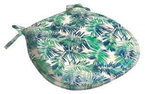 Jungle Water Resistant Outdoor Rounded Seat Pad 42cm x 42cm Green