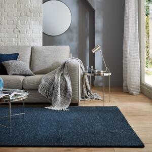 Alto Boucle Wool Rug Navy Blue