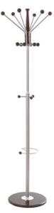 Kobe Metal Coat Stand With Umbrella Holder In Chrome And Brown