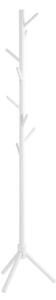 Flagstaff Solid Wood Coat Stand With 8 Hooks In White