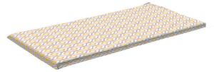 Geometric Diamond Water Resistant Outdoor Bench Pad 45cm x 125cm Yellow
