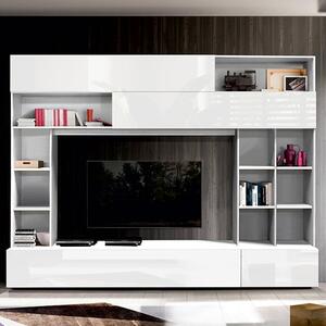 Pandora Large High Gloss Entertainment Unit In White