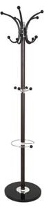 Kiel Metal Coat Stand With Umbrella Holder In Chrome And Brown