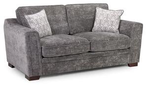 Accra Velvet 2 Seater Sofa With Solid Wood Frame In Grey