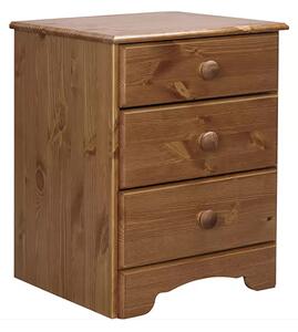 Naxos Wooden Bedside Cabinet 3 Drawers In Cherry