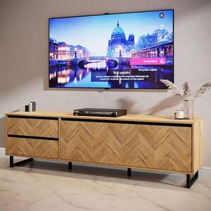 Narva Wooden TV Stand 1 Door 2 Drawers In Spica Oak