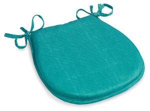 Plain Water Resistant Outdoor Rounded Seat Pad 42cm x 42cm Green