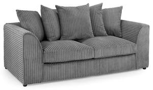 Hyeres Fabric 3 Seater Sofa In Grey