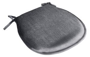 Plain Water Resistant Outdoor Rounded Seat Pad 42cm x 42cm Grey