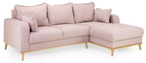 Buxton Fabric Right Hand Corner Sofa In Pink