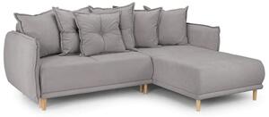 Gela Corner Fabric Sofa Bed In Grey