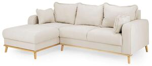 Buxton Fabric Left Hand Corner Sofa In Beige