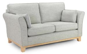 Delft Fabric 2 Seater Sofa With Wooden Frame In Grey