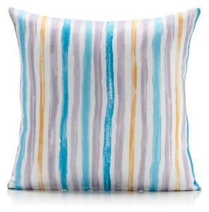 Summer Stripe Water Resistant Outdoor Filled Cushion 46cm x 46cm Blue