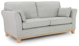 Delft Fabric 3 Seater Sofa With Wooden Frame In Grey