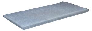 Plain Water Resistant Outdoor Bench Pad 45cm x 125cm Grey