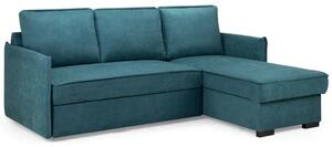 Melina Fabric Corner Sofa Bed In Teal