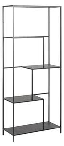 Ibiza Wooden Bookcase With 4 Shelves In Black Marble Effect