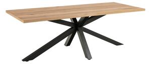 Hyeres Wooden Dining Table In Oak With Matt Black Legs