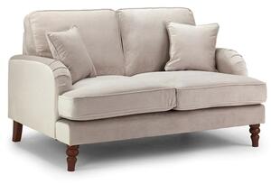 Robert Plush Velvet 2 Seater Sofa In Beige