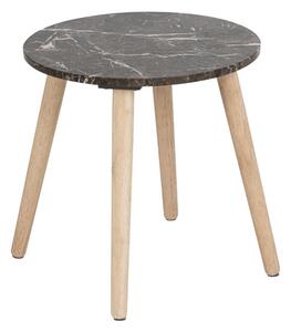 Ravello Marble Side Table Round In Emperador Brown