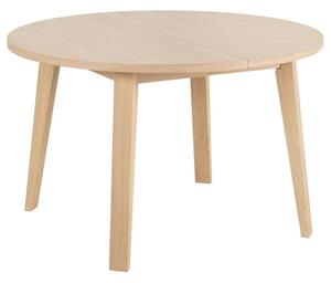 Alisto Wooden Extending Dining Table Round In Oak White