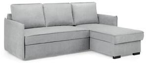 Melina Fabric Corner Sofa Bed In Grey