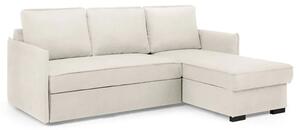 Melina Fabric Corner Sofa Bed In Beige