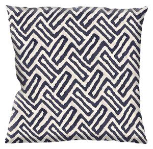 Geometric 56cm x 56cm Water Resistant Outdoor Filled Cushion Blue