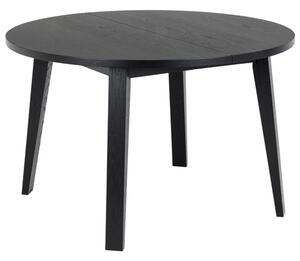 Alisto Wooden Dining Table Round In Matt Black