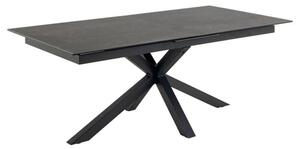 Hyeres Extending Ceramic Dining Table Large In Black