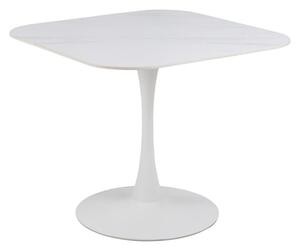 Macon Ceramic Dining Table Square In Unico White