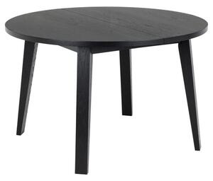 Alisto Wooden Extending Dining Table Round In Matt Black