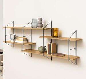 Barrie Wooden Wall Shelf Wall Hung 4 Shelves In Matt Paulownia