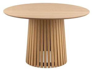 Calais Wooden Dining Table Round In Matt Oak