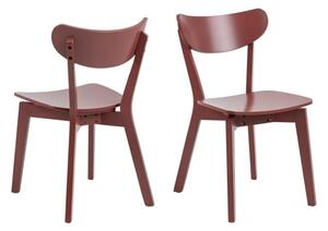 Reims Terracotta Rubberwood Dining Chairs In Pair