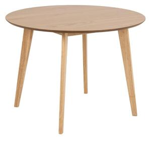 Reims Wooden Dining Table Round In Oak With Oak Legs