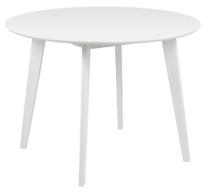 Reims Wooden Dining Table Round In White With White Legs