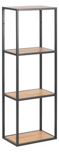 Salvo Wooden Bookcase Tall With 2 Matt Wild Oak Shelves