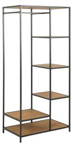 Salvo Wooden Clothes Rack With 5 Shelves In Matt Wild Oak