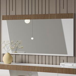 Enna Wall Mirror In White High Gloss Wooden Frame