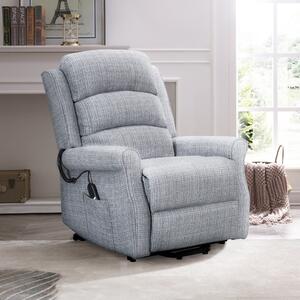Ernest Textured Weave Rise and Recline Chair Twin Motor Grey
