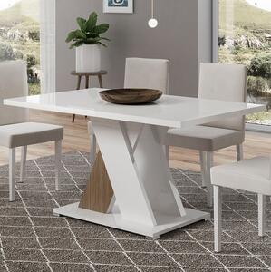 Enna High Gloss Dining Table Rectangular In White