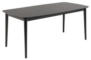 Malibu Extending Wooden Dining Table Rectangular In Matt Black