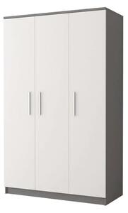 Oxnard Wooden Wardrobe With 3 Doors In Matt Grey