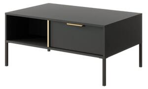 Lech Wooden Coffee Table With 2 Drawers In Anthracite