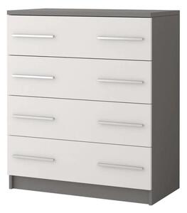 Oxnard Wooden Chest Of 4 Drawers In Matt Grey