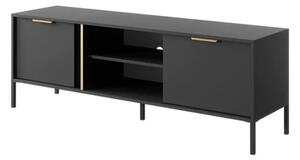 Lech Wooden TV Stand With 2 Doors 1 Shelf In Anthracite