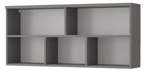 Oxnard Wooden Wall Shelf Rectangular In Matt Grey